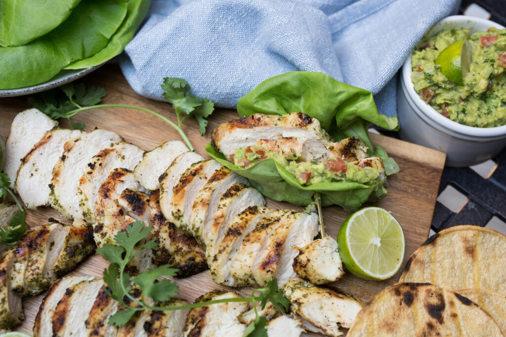 Grilled Chicken Tacos with Guacamole