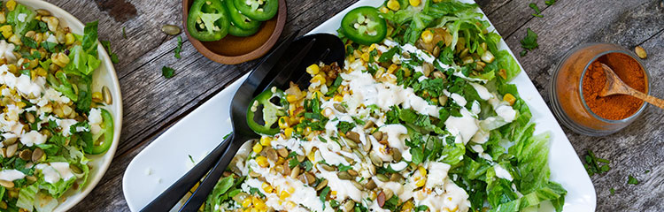 Mexican street corn salad, emily's fresh kitchen, eat heal thrive