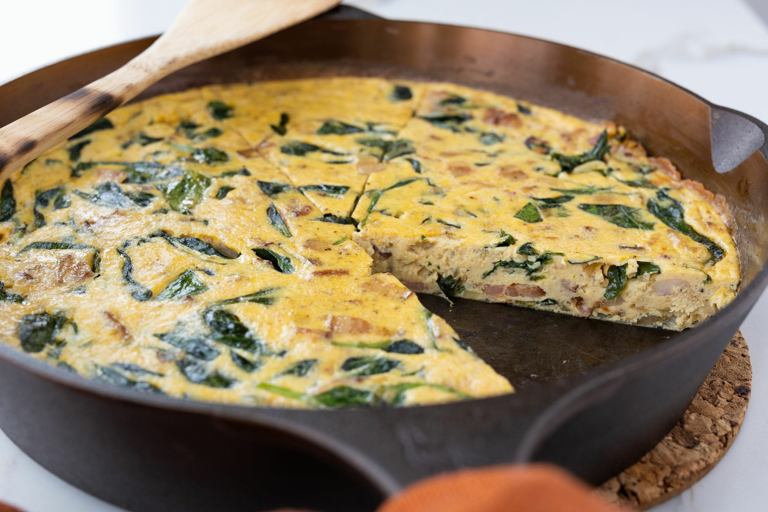 Spinach and Bacon Frittata